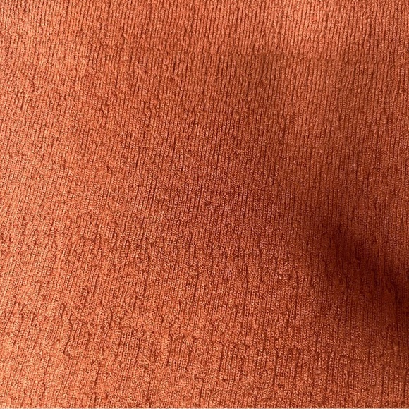 Mystree Rust Lettuce Leaf Mock Neck Sweater Size S - Picture 6 of 9